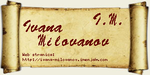 Ivana Milovanov vizit kartica